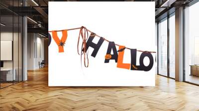 happy halloween decoration on white background. Holiday, spook concept Wall mural