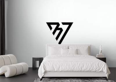 number logo design vector template Wall mural