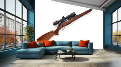 Hunting rifle isolated on white background. Wall mural