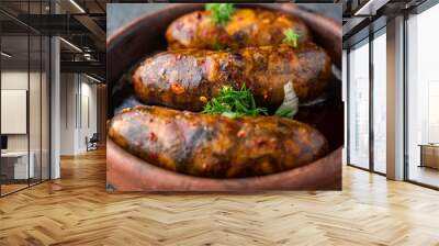 kupati homemade sausage traditional Georgian dish Wall mural