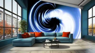 Abstract background with swirling blue light Wall mural