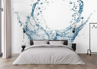 water splash isolated on white Wall mural