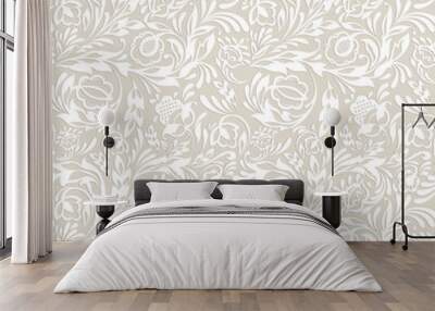 Seamless floral pattern Wall mural