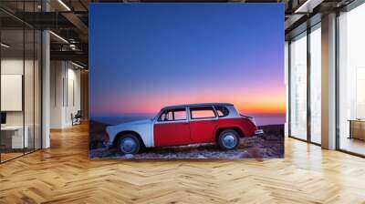 car on the seaside Wall mural