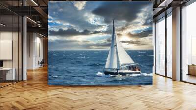 sailing in the sea Wall mural