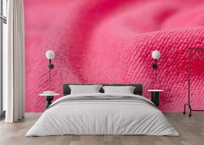 Pink towel microfiber macro Wall mural