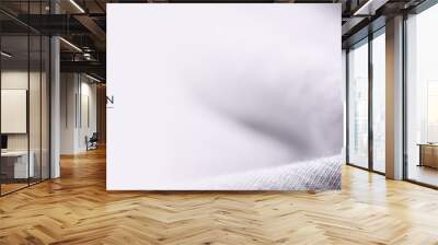 White gray fabric material textile texture pattern macro blur background Wall mural