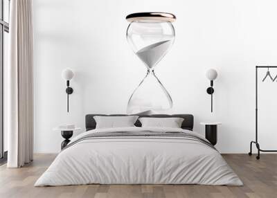 hourglass isolated on white Wall mural