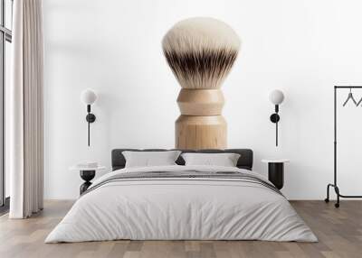 shaving brush isolated on white Wall mural