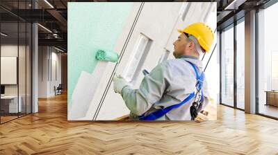 builder facade painter at work Wall mural