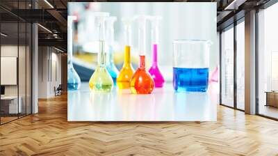 flask in chemistry pharmacy research laboratory Wall mural