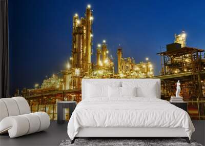 Oil refinery plant or factory Wall mural