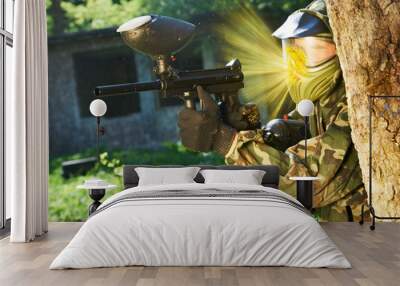 paintball direct shot Wall mural