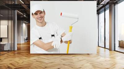 portrait of house painter worker Wall mural