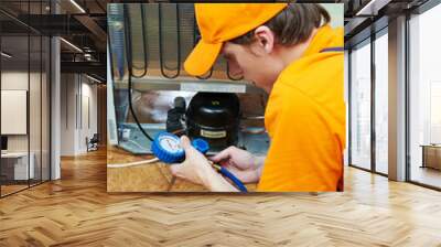 repair work on fridge appliance Wall mural