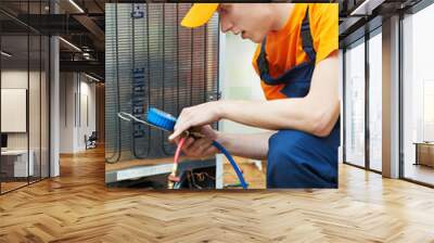 repair work on fridge appliance Wall mural