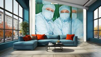 two pharmaceutical factory workers Wall mural