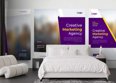 Digital business marketing banner for social media post template  Wall mural