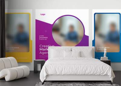 Digital business marketing banner for social media post template  Wall mural