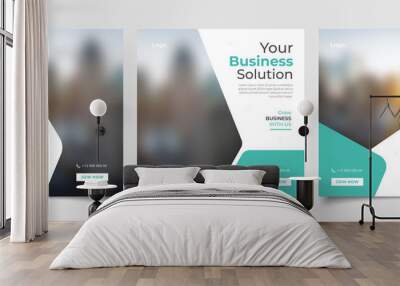 Digital business marketing banner for social media post template  Wall mural