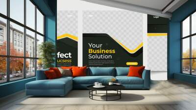 Digital business marketing banner for social media post template  Wall mural