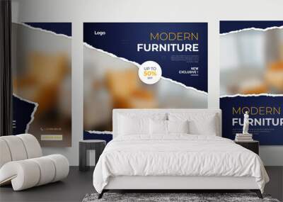 Furniture social media post templates  Wall mural