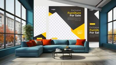 Furniture social media post templates  Wall mural