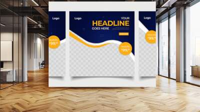 headline banner for social media post template  Wall mural