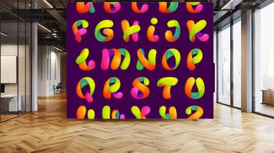 Funny colorful alphabet letters. Wall mural