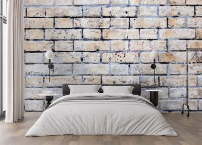 Weathered dirty brick wall background Wall mural