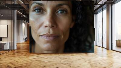 Mixed race woman, closeup Wall mural