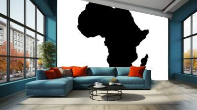 Africa Map Icon Set with Various Styles. Vector Image.	 Wall mural