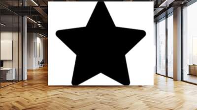 Golden Black and White Five 4 Stars Icon Product Quality Review Symbol. Vector Image. Wall mural