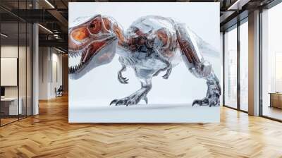 3D rendering of a dinosaur isolated on white background with clipping path Wall mural