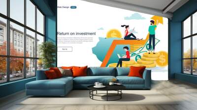 Business concepts for investment. Return on investment in finance and marketing, business analysis and cooperation.Vector illustration. Wall mural