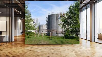 Several storage tanks for gasoline and oil Wall mural