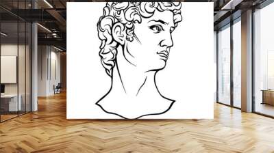 art head of David Michelangelo Wall mural