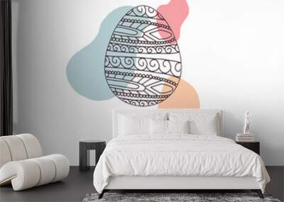 Happy Easter greeting card 5 Wall mural