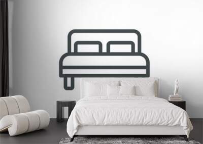 Bed line icon Wall mural