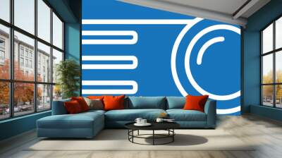 Projector icon, media projector icon blue vector Wall mural