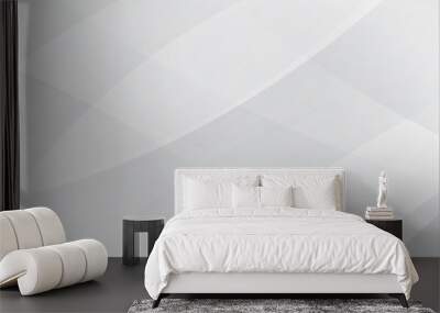 Abstract gray and white clean background with simply curve lighting element vector eps10 Wall mural