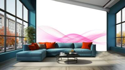 Curve and blend light pink abstract background 002 Wall mural