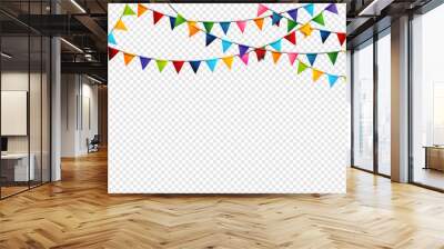 Rainbow colorful celebration flags design element 0002 Wall mural