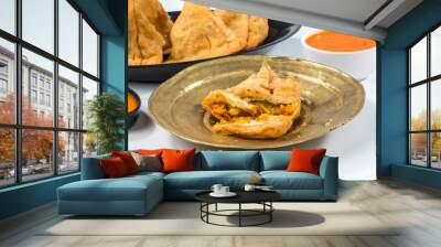 Samosa with Chutney Wall mural