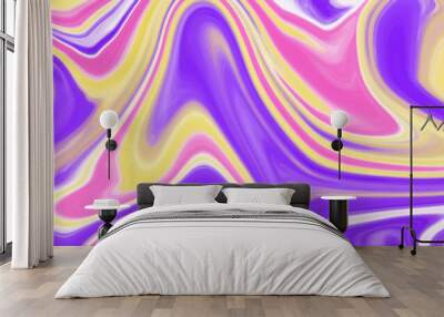 Abstract background pattern and texture of swirling Luxury colorful design. Abstract acrylic pours Digital background with the liquifying flow gradient style wallpaper, banners and posters design. Wall mural