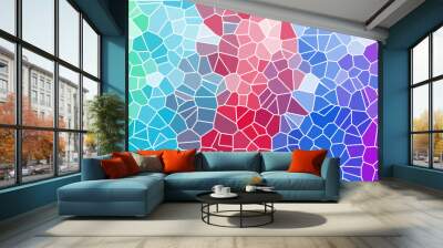 colorful crystallize abstract background in light sweet vector illustration.colorful stoke colors stone tile pattern. Cement kitchen decor. abstract mosaic polygonal background . Wall mural