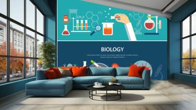 chemistry and biology education concept Wall mural