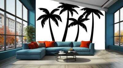 palm trees silhouettes Wall mural