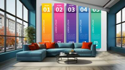 paper tab infographic Wall mural