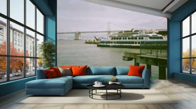 San Francisco Bay Bridge from the Pier Wall mural